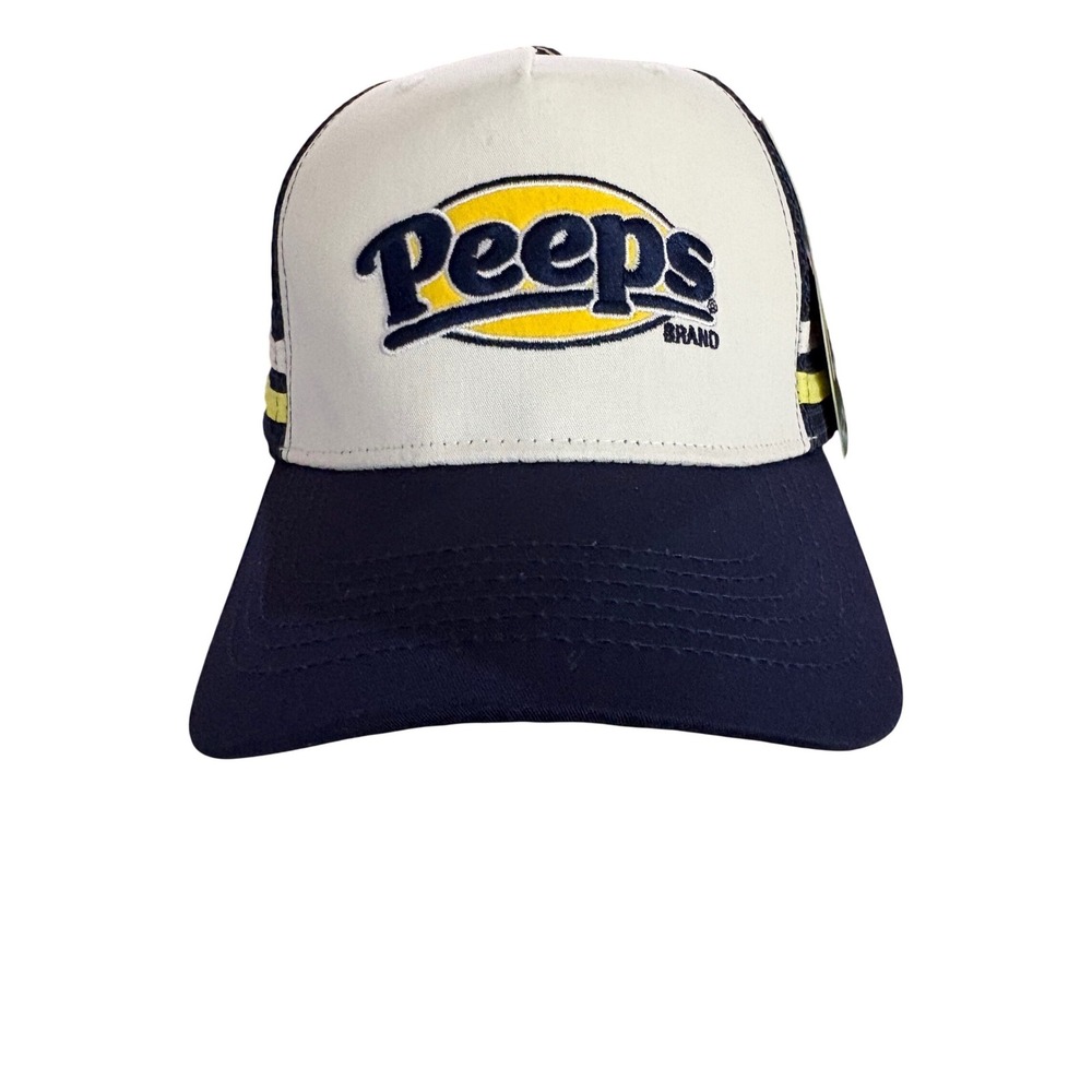 Tipsy Elves‎ PEEPS Brand Trucker Hat Navy White Mesh Snapback Cap